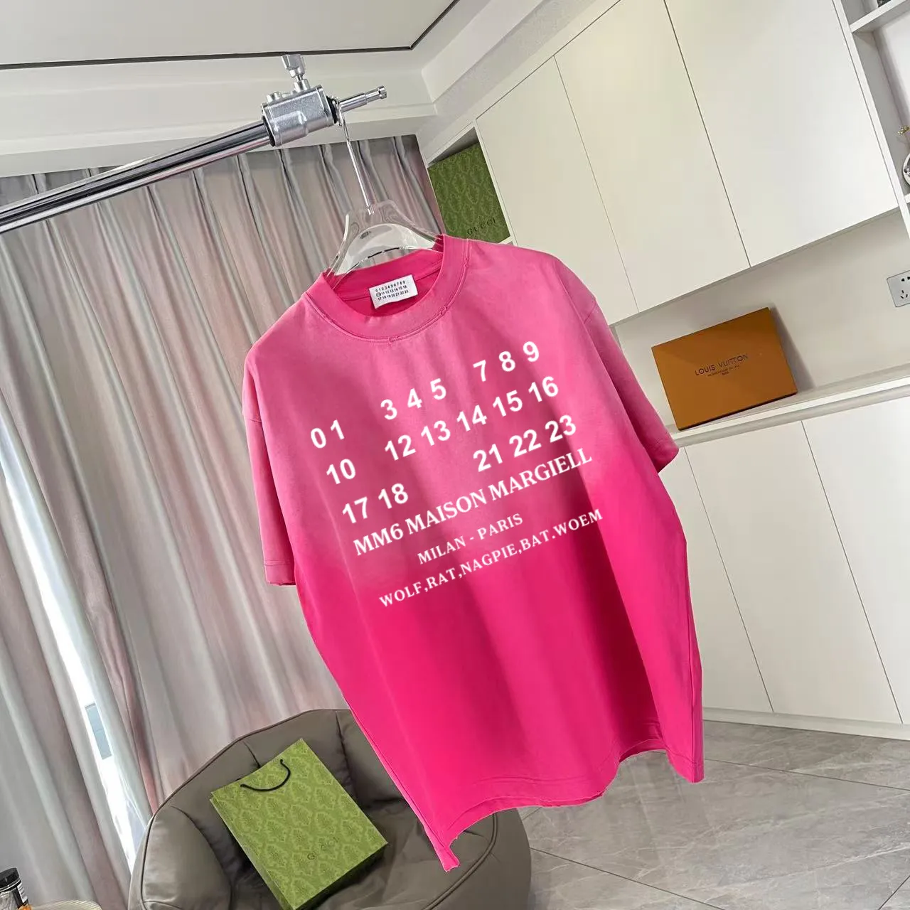 MM 6 2025 New Arrival logo 320g t Same Style Size：S M L XL XXL ：Black Gray Black Red